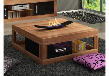 Konferenční stolek GOUDINI, švestka wallis/černý lesk