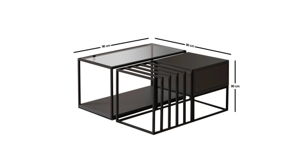 Konferenční stolek GRAFIN, černá