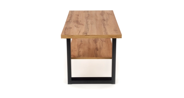 Konferenční stolek GURUVE-U, dub wotan/černá