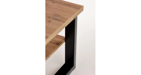 Konferenční stolek GURUVE-U, dub wotan/černá