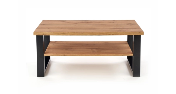 Konferenční stolek GURUVE-U, dub wotan/černá