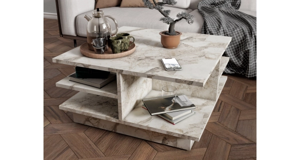 Konferenční stolek HELLAN, mramor