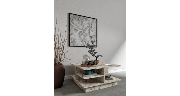 Konferenční stolek HELLAN, mramor