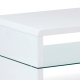 Konferenční stolek HOSTA, vysoký bílý lesk/čiré sklo