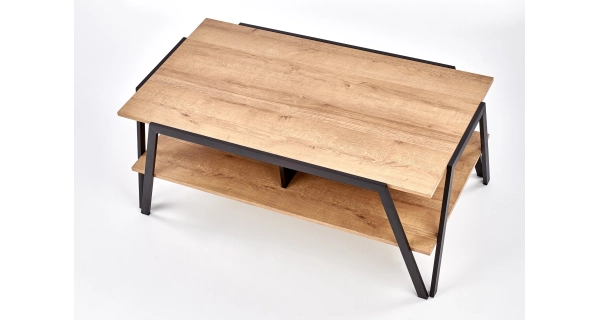 Konferenční stolek HUASCO, dub zlatý/černá