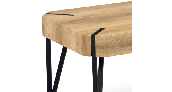 Konferenční stolek IPOMEA typ 2, dub bělený/černý mat