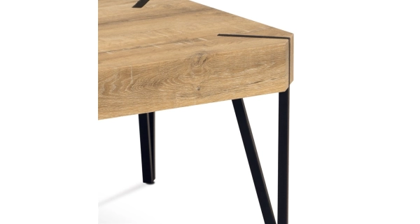 Konferenční stolek IPOMEA typ 2, dub bělený/černý mat