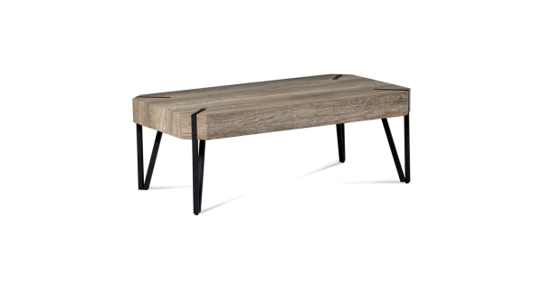 Konferenční stolek IPOMEA typ 2, dub canyon šedý/černá