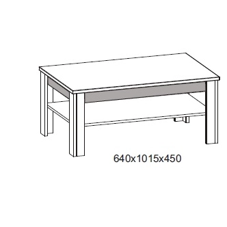 Konferenční stolek JAMASOTA, bílý mat/grafit