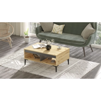 Konferenční stolek JERLAN, dub/antracit