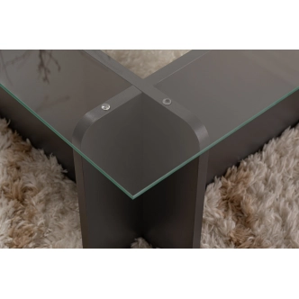 Konferenční stolek JERTRE, antracit/sklo
