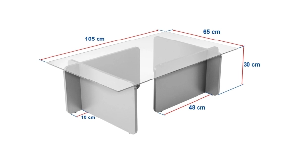 Konferenční stolek JERTRE, travertin/sklo