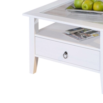 Konferenční stolek KAHUTA, bílá