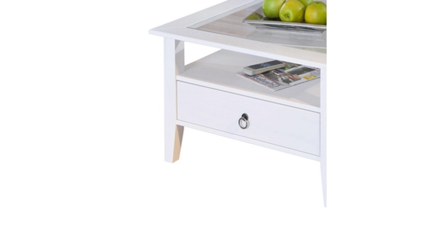 Konferenční stolek KAHUTA, bílá