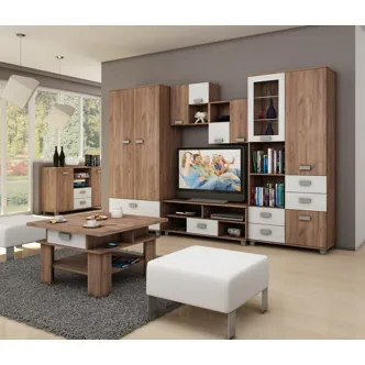 Konferenční stolek KEATING, craft tobaco/craft bílý