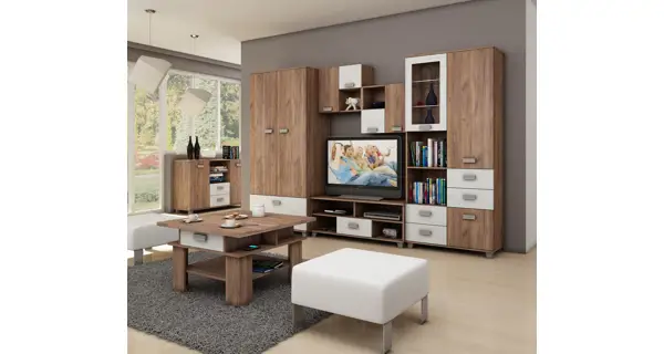 Konferenční stolek KEATING, craft tobaco/craft bílý