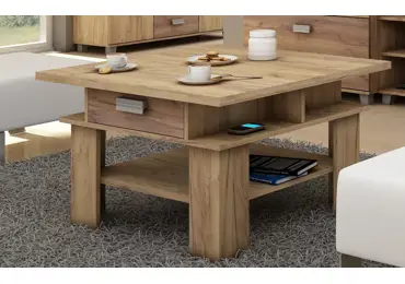 Konferenční stolek KEATING, craft zlatý/craft tobaco