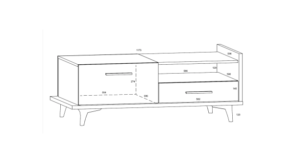 Konferenční stolek KNUT 2D2S, craft tobaco/bílá/černá, 5 let záruka