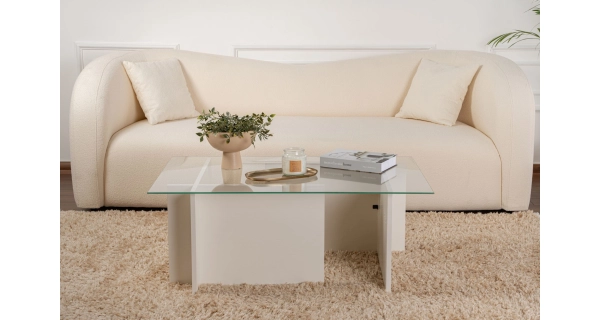 Konferenční stolek KOLTENA, bílé dřevo