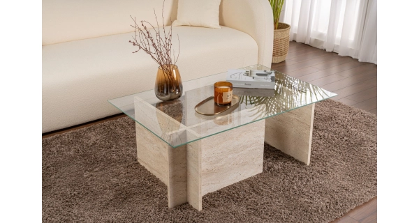 Konferenční stolek KOLTENA, travertin