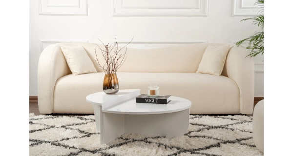 Konferenční stolek KRALTON, bílá