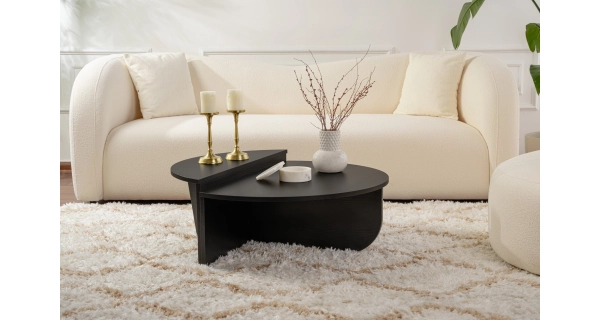 Konferenční stolek KRALTON, černé dřevo