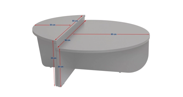 Konferenční stolek KRALTON, travertin