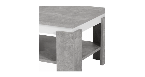 Konferenční stolek KRANTE, beton/bílá