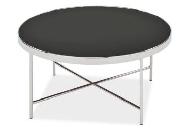 Konferenční stolek KROG B, chrom/černé sklo