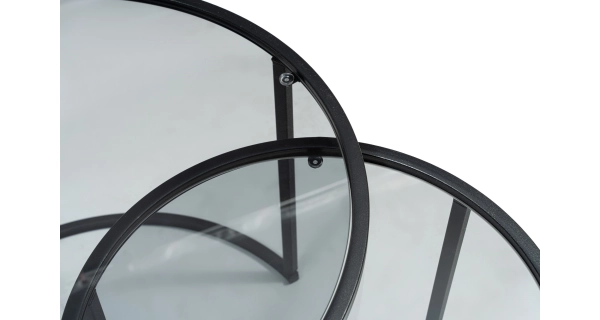 Konferenční stolek LINTRE, černá - sada 2 ks