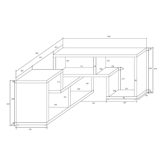Konferenční stolek MADIGAN, dub sonoma, 5 let záruka