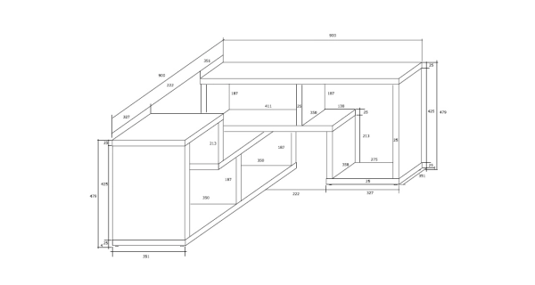 Konferenční stolek MADIGAN, dub sonoma, 5 let záruka