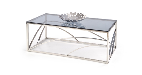 Konferenční stolek MALUERA typ A, stříbrná