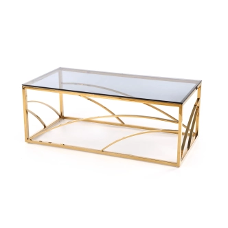 Konferenční stolek MALUERA typ A, zlatá