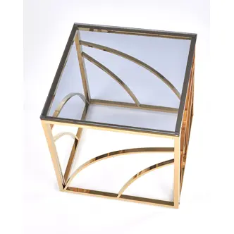 Konferenční stolek MALUERA typ B, zlatá