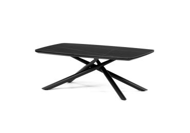 Konferenční stolek MALZEL, černý mramor, černý kov