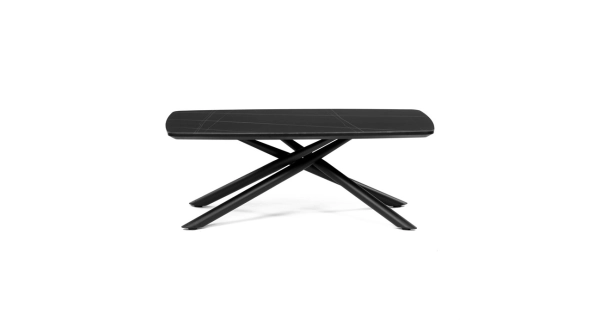 Konferenční stolek MALZEL, černý mramor, černý kov