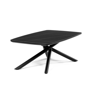 Konferenční stolek MALZEL, černý mramor, černý kov