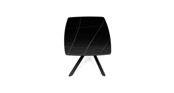 Konferenční stolek MALZEL, černý mramor, černý kov