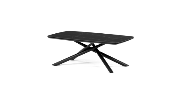 Konferenční stolek MALZEL, černý mramor, černý kov