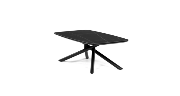 Konferenční stolek MALZEL, černý mramor, černý kov