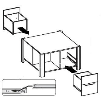 Konferenční stolek MAWSON, dub sanremo/hnědá