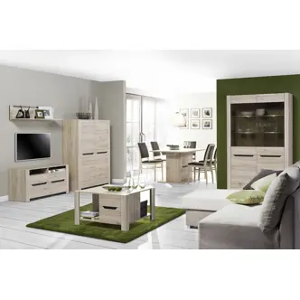 Konferenční stolek MAWSON, dub sanremo/hnědá