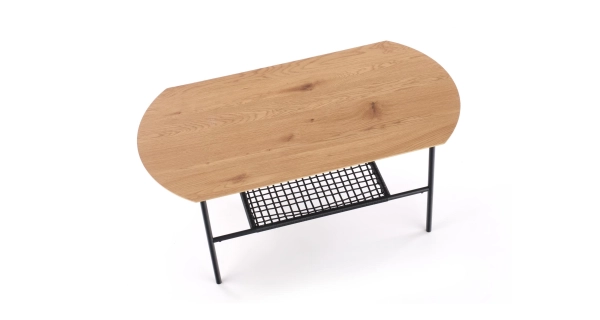 Konferenční stolek MEHAR, zlatý dub/černá