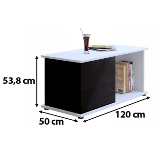 Konferenční stolek MIWA, dub artisan/černá