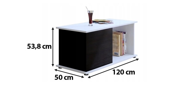 Konferenční stolek MIWA, dub artisan/černá