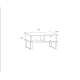 Konferenční stolek ORSOLA 2SK, dub sonoma/bílá