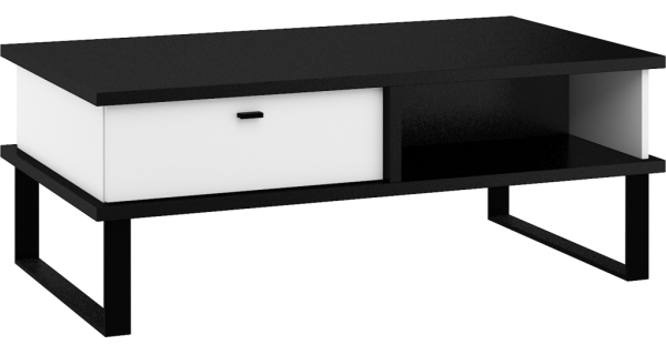 Konferenční stolek ORSOLA 2SP, černá/bílá