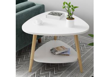Konferenční stolek PAMMACHIO, bílá/borovice