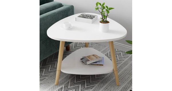 Konferenční stolek PAMMACHIO, bílá/borovice
